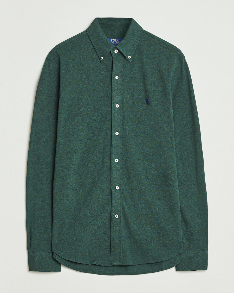 Herre | Skjorter | Polo Ralph Lauren | Featherweight Mesh Shirt Scotch Pine Heather