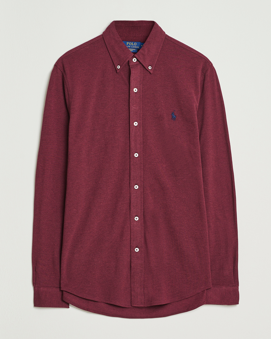 Herre | Skjorter | Polo Ralph Lauren | Featherweight Mesh Shirt Spring Wine Heather