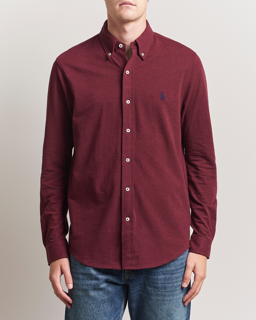 Herre | Skjorter | Polo Ralph Lauren | Featherweight Mesh Shirt Spring Wine Heather