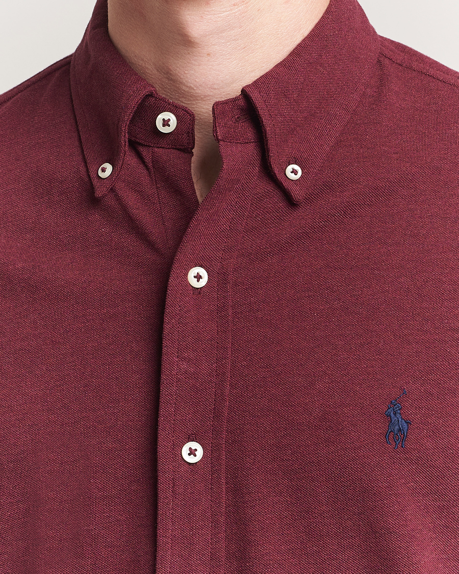 Herre | Skjorter | Polo Ralph Lauren | Featherweight Mesh Shirt Spring Wine Heather