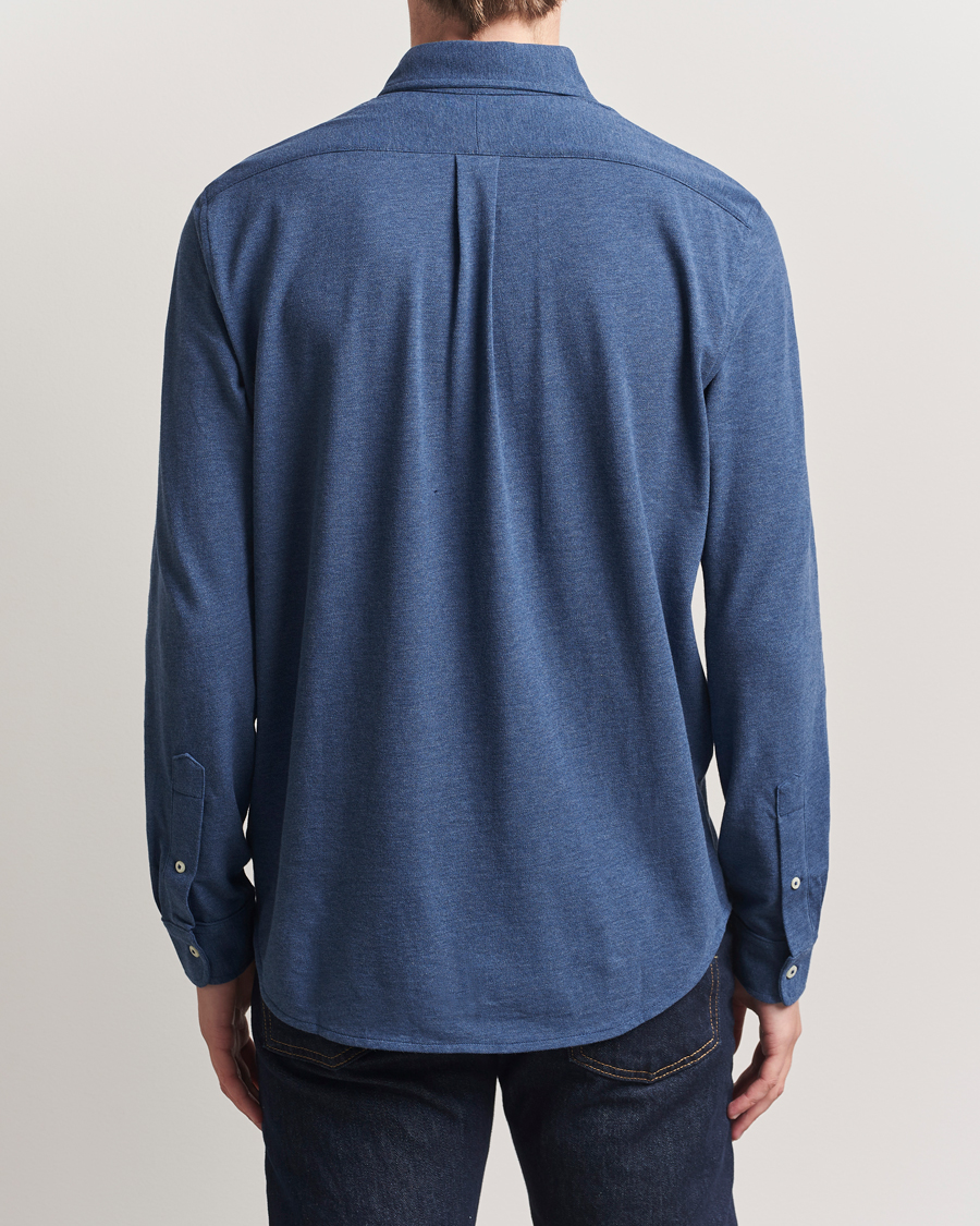 Herre | Skjorter | Polo Ralph Lauren | Featherweight Mesh Shirt Derby Blue Heather
