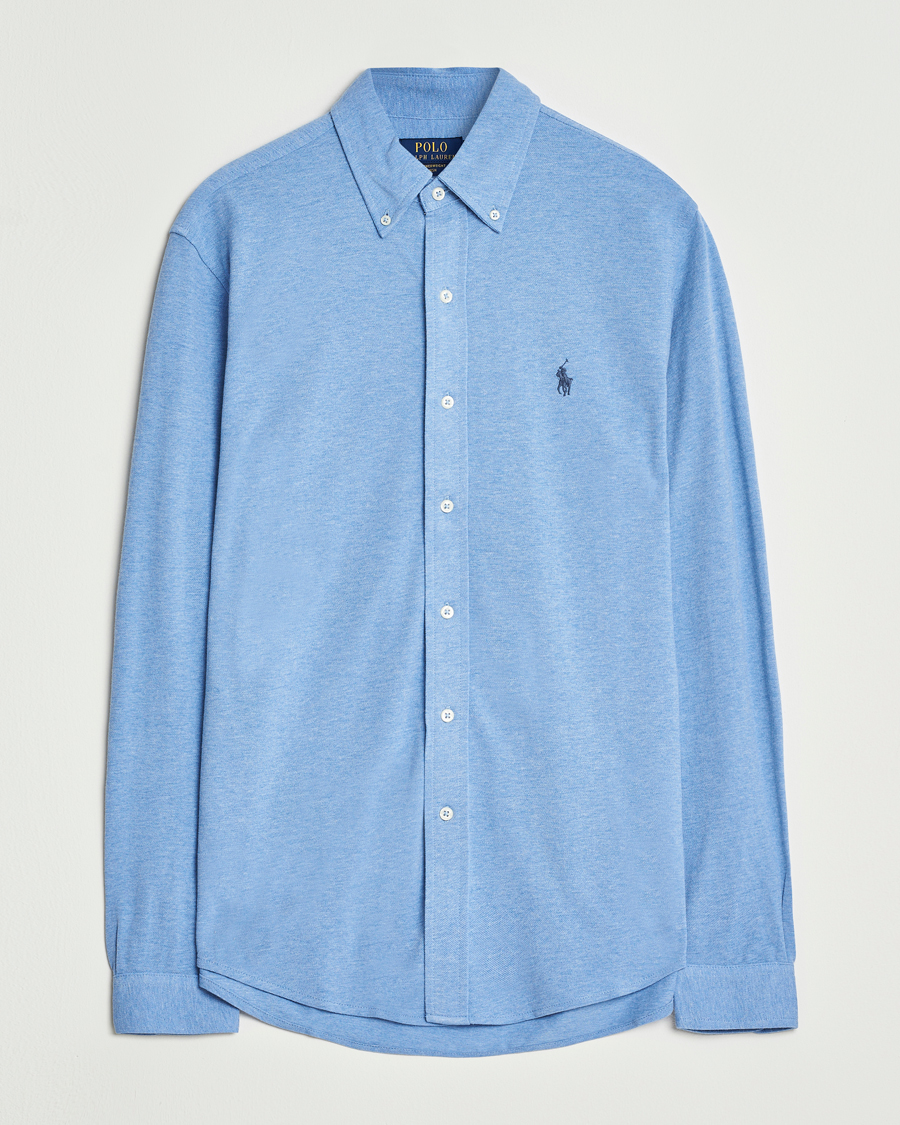 Herre | Skjorter | Polo Ralph Lauren | Featherweight Mesh Shirt Soft Royal Heather