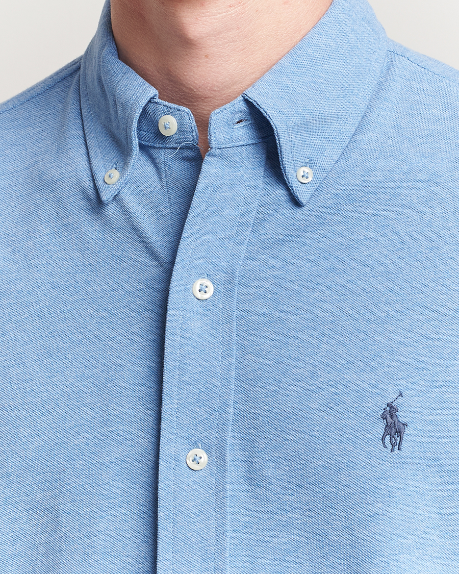 Herre | Skjorter | Polo Ralph Lauren | Featherweight Mesh Shirt Soft Royal Heather