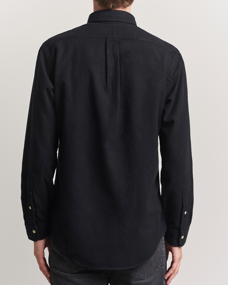 Herre | Skjorter | Polo Ralph Lauren | Custom Fit Brushed Flannel Shirt Polo Black