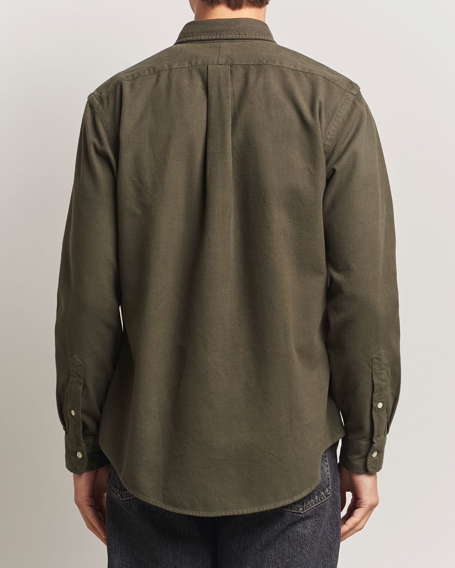 Herre | Skjorter | Polo Ralph Lauren | Custom Fit Brushed Flannel Shirt Ranger Green