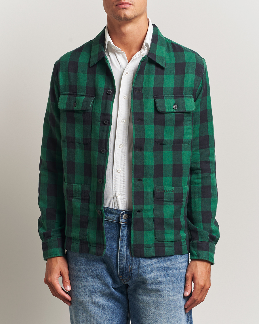 Herre | Skjorter | Polo Ralph Lauren | Double Faced Pocket Overshirt Green/Black