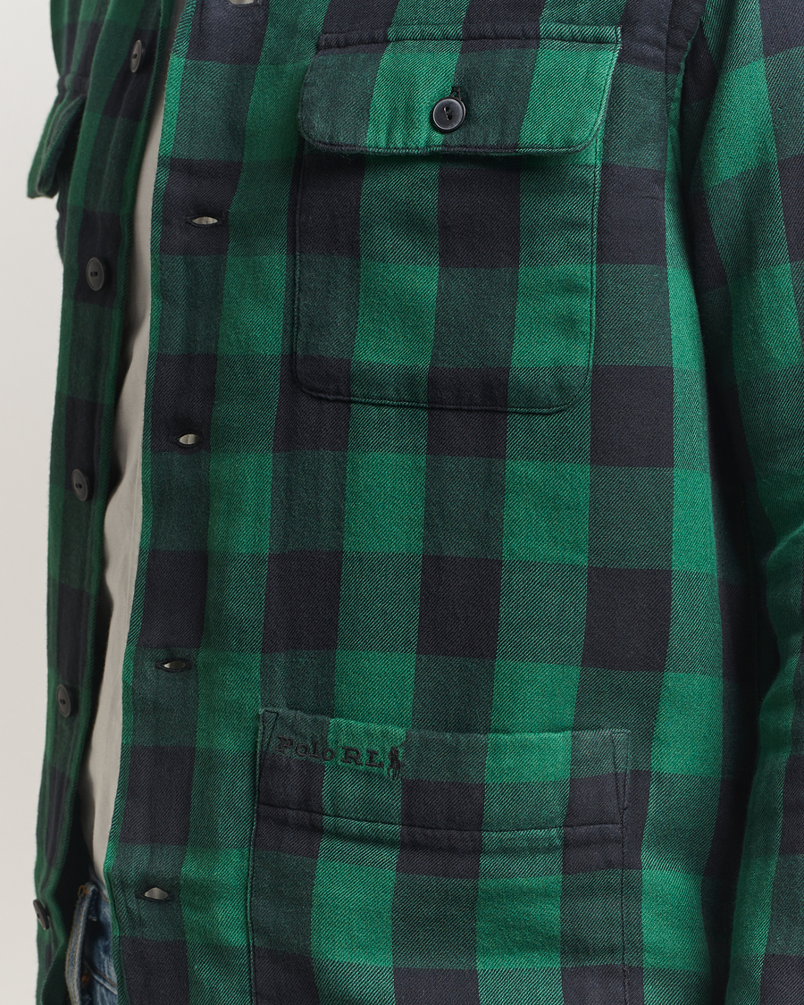 Herre | Skjorter | Polo Ralph Lauren | Double Faced Pocket Overshirt Green/Black