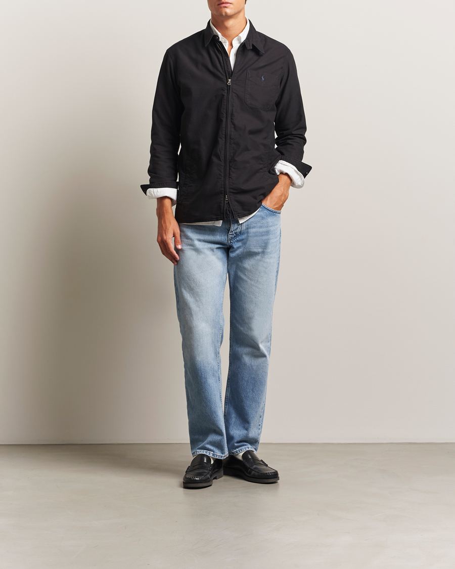 Herre | Skjorter | Polo Ralph Lauren | Garment Dyed Oxford Overshirt Polo Black