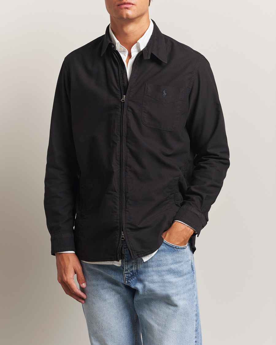 Herre | Skjorter | Polo Ralph Lauren | Garment Dyed Oxford Overshirt Polo Black