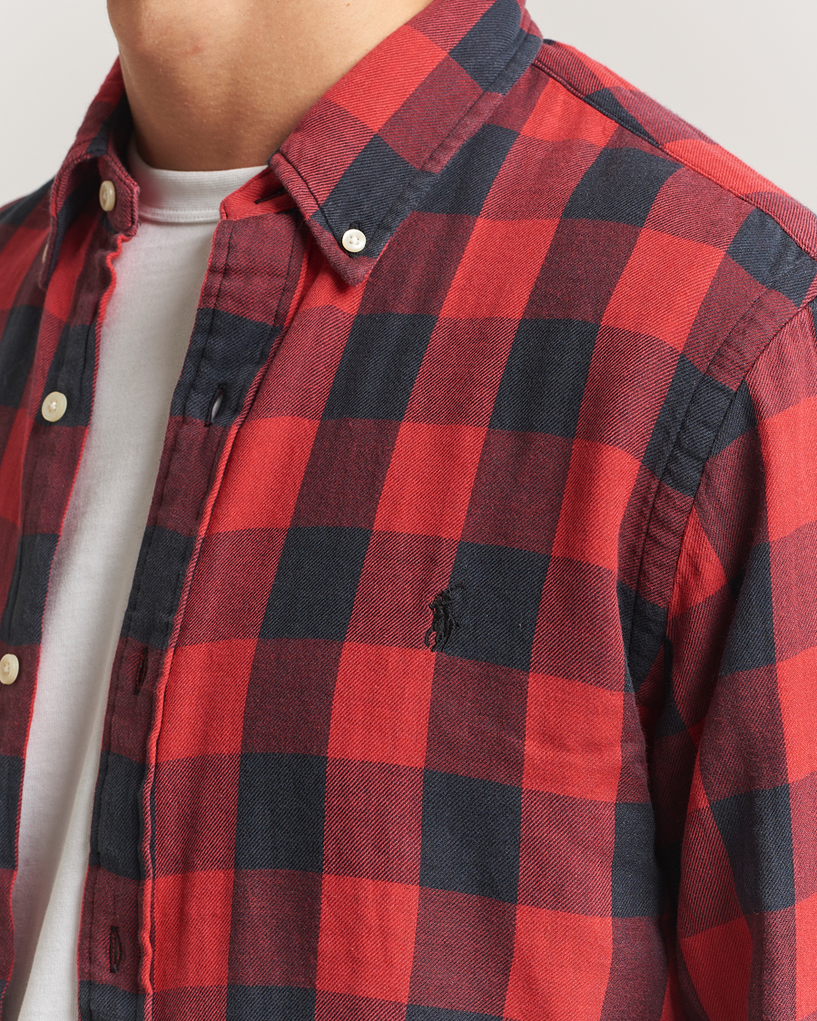 Herre | Skjorter | Polo Ralph Lauren | Custom Fit Double Faced Checked Shirt Red/Black