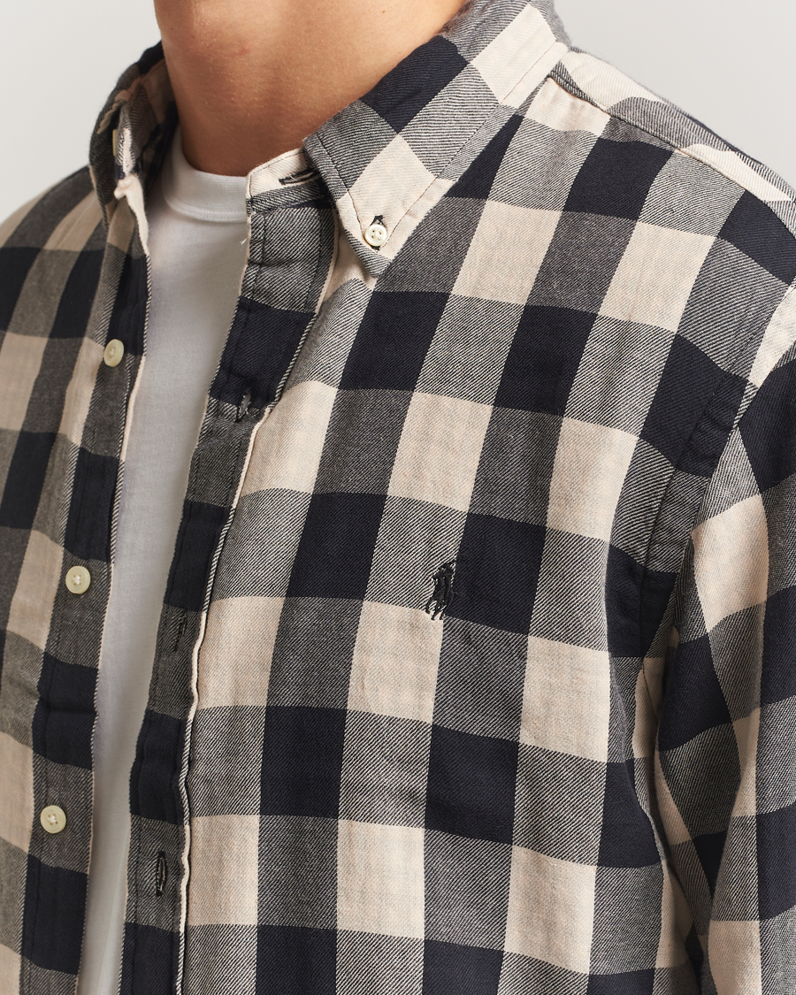 Herre | Skjorter | Polo Ralph Lauren | Custom Fit Double Faced Checked Shirt Cream/Black