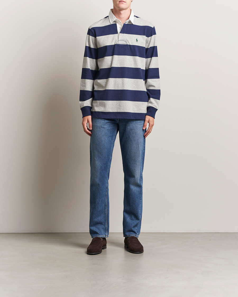 Herre | Gensere | Polo Ralph Lauren | Jersey Striped Rugger Navy/Andover Heather