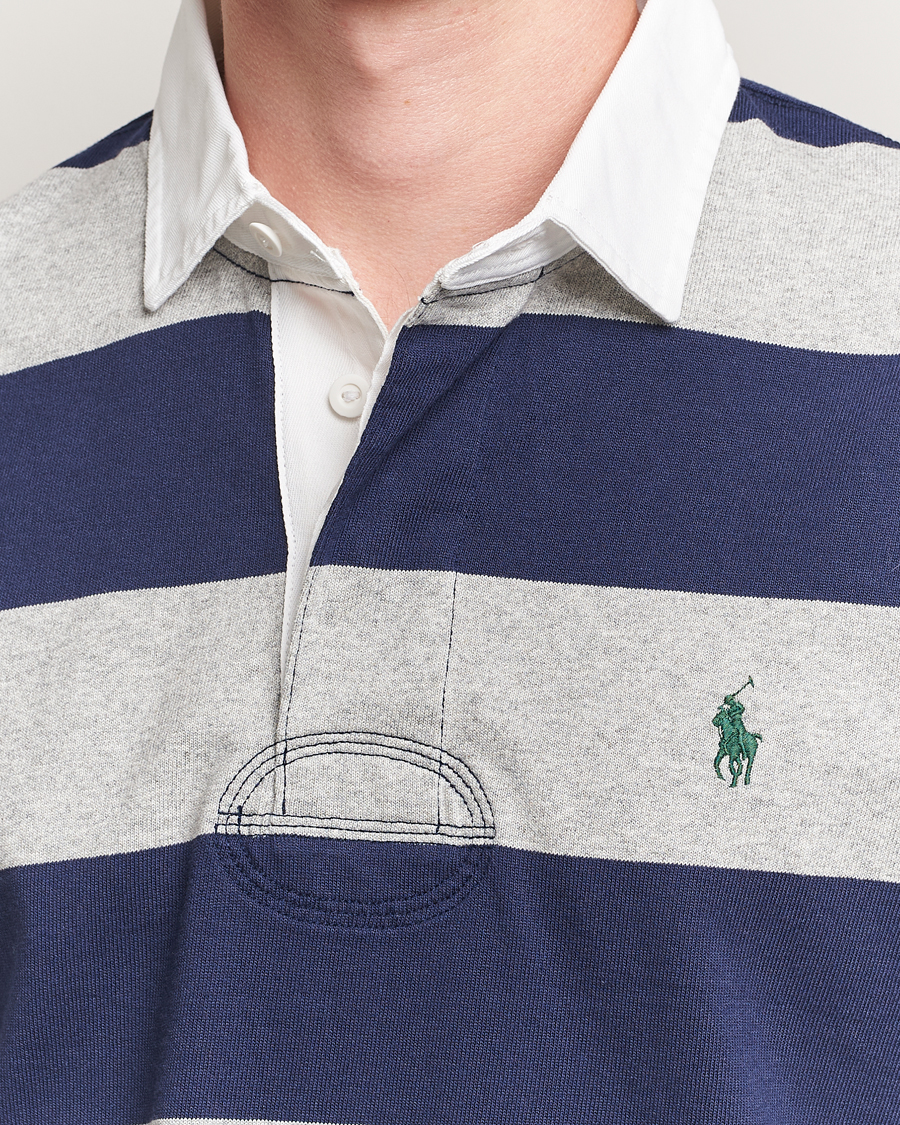 Herre | Gensere | Polo Ralph Lauren | Jersey Striped Rugger Navy/Andover Heather