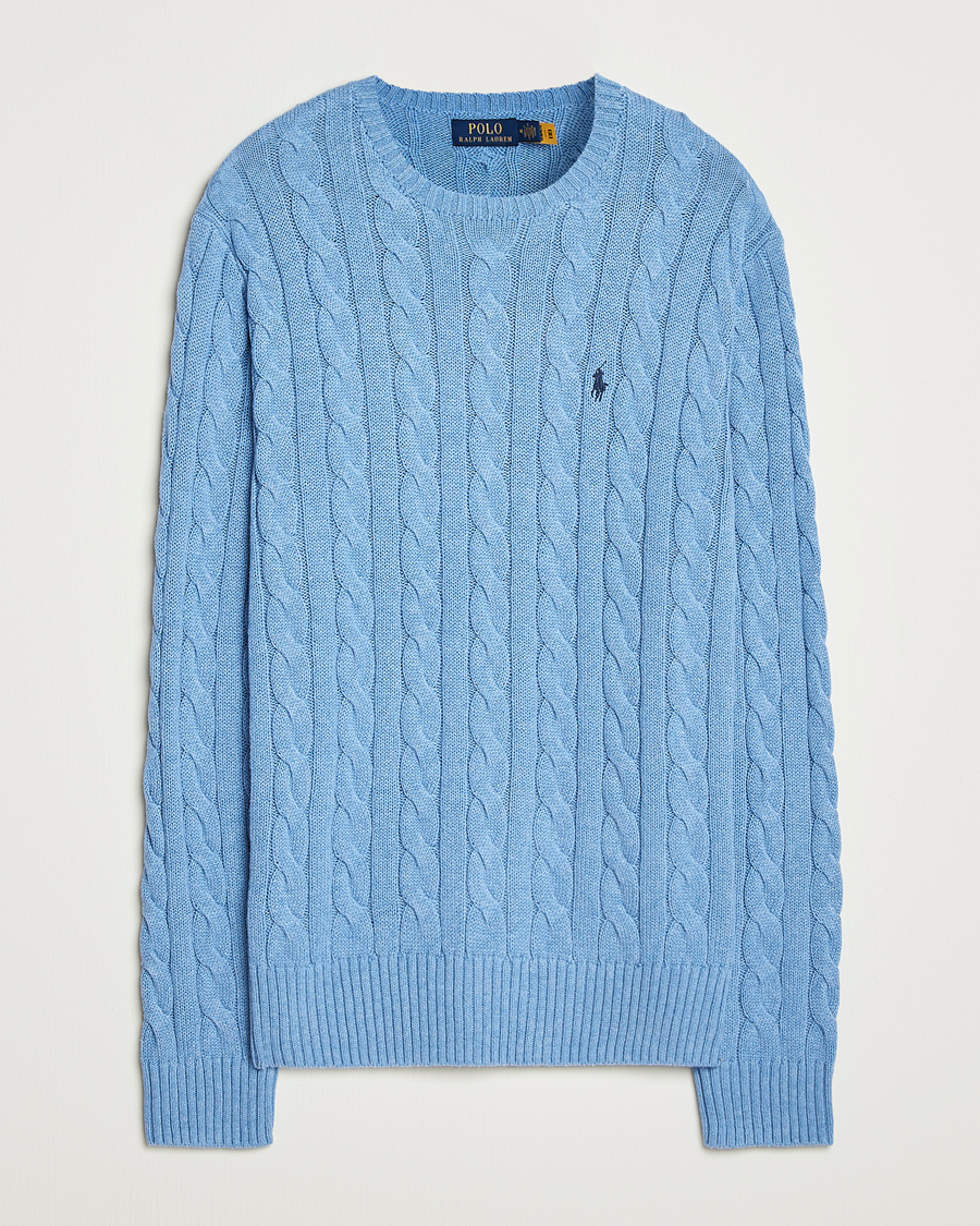 Herre | Gensere | Polo Ralph Lauren | Cotton Cable Pullover Soft Royal Heather