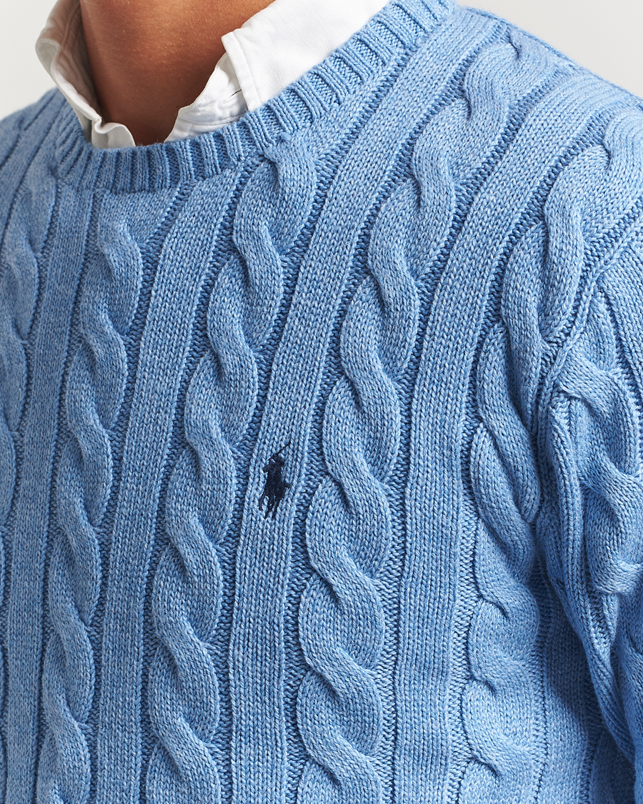 Herre | Gensere | Polo Ralph Lauren | Cotton Cable Pullover Soft Royal Heather
