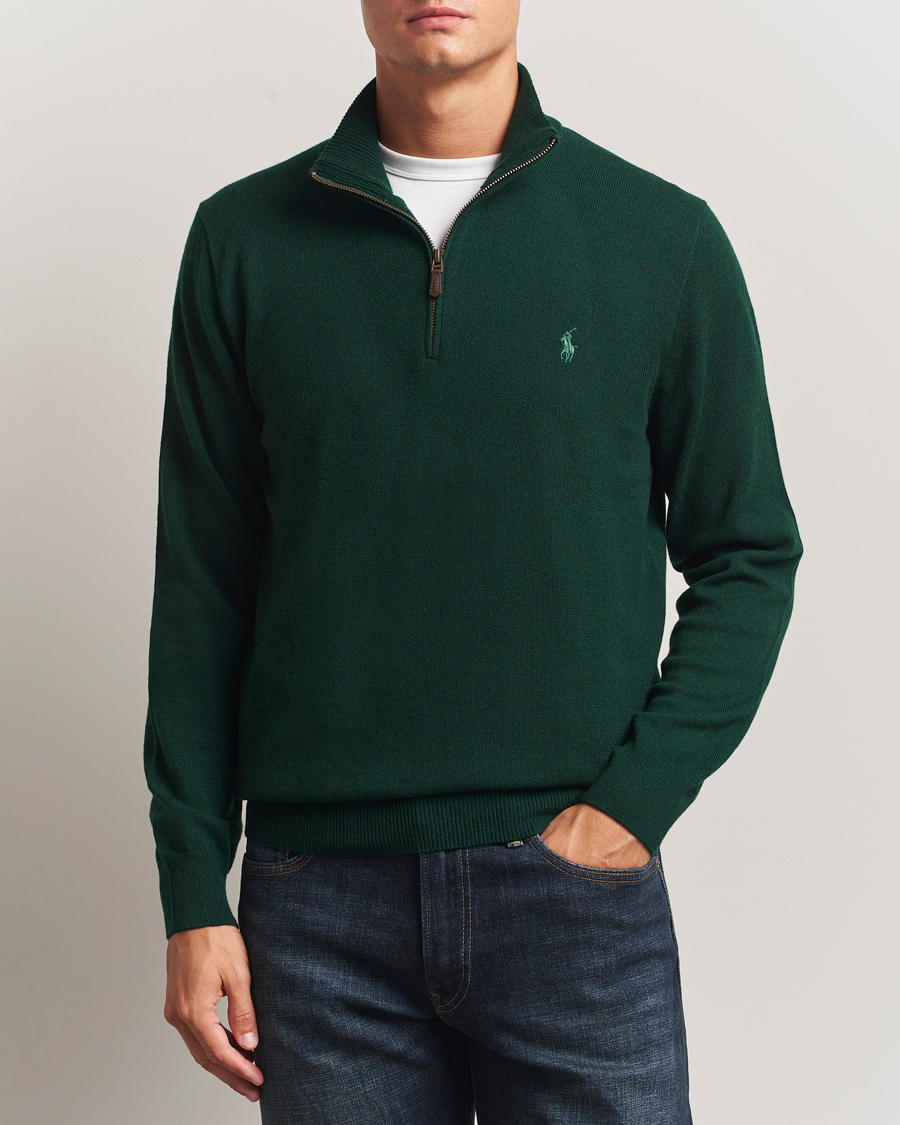 Herre | Gensere | Polo Ralph Lauren | Merino Half-Zip Sweater Moss Agate