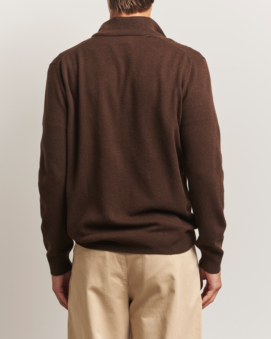 Herre | Gensere | Polo Ralph Lauren | Merino Half-Zip Sweater Cacao Brown Heather