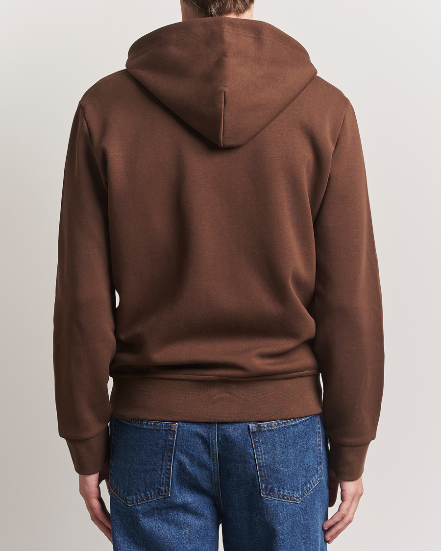 Herre | Gensere | Polo Ralph Lauren | Double Knitted Full-Zip Hoodie Branch Brown
