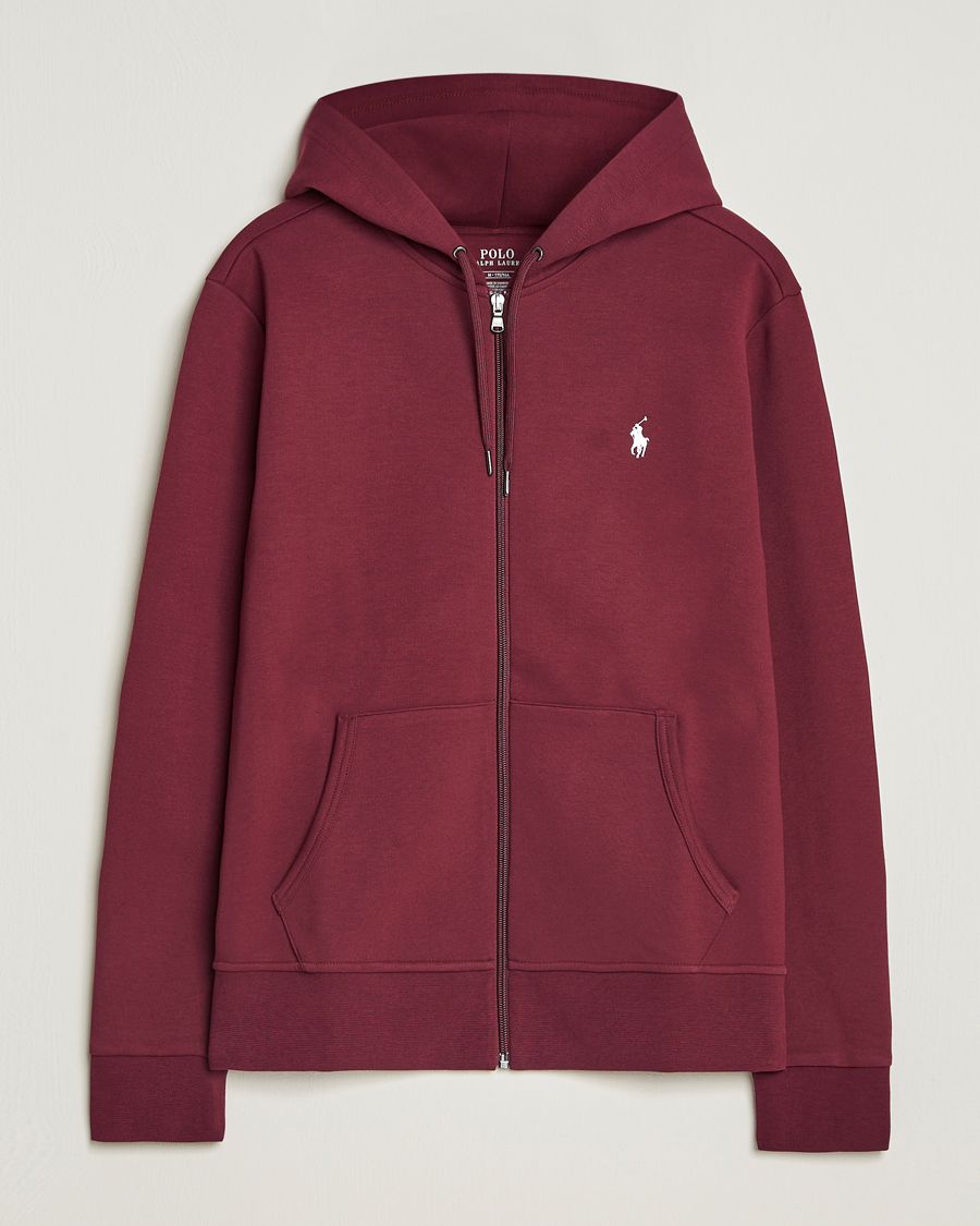 Herre | Gensere | Polo Ralph Lauren | Double Knitted Full-Zip Hoodie Classic Wine