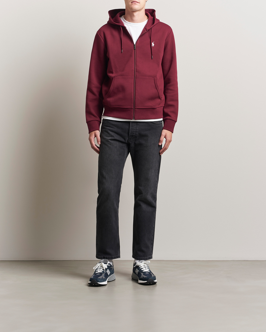 Herre | Gensere | Polo Ralph Lauren | Double Knitted Full-Zip Hoodie Classic Wine