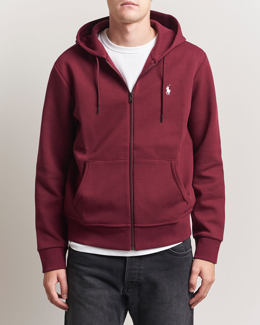 Herre | Gensere | Polo Ralph Lauren | Double Knitted Full-Zip Hoodie Classic Wine