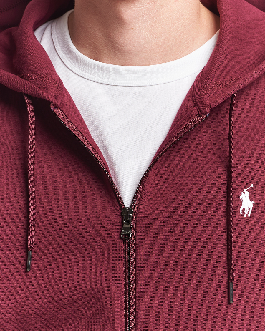 Herre | Gensere | Polo Ralph Lauren | Double Knitted Full-Zip Hoodie Classic Wine