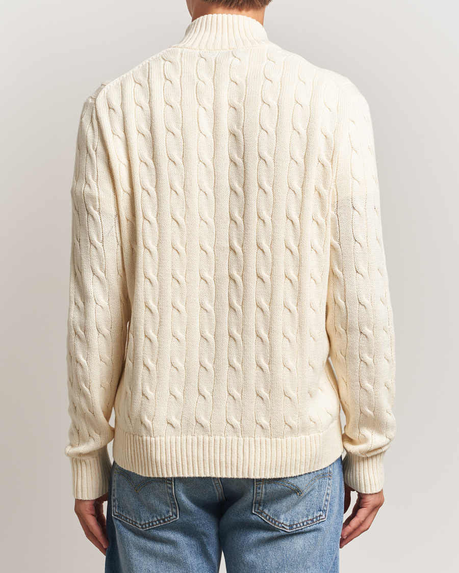 Herre | Gensere | Polo Ralph Lauren | Cotton Cable Full Zip Andover Cream