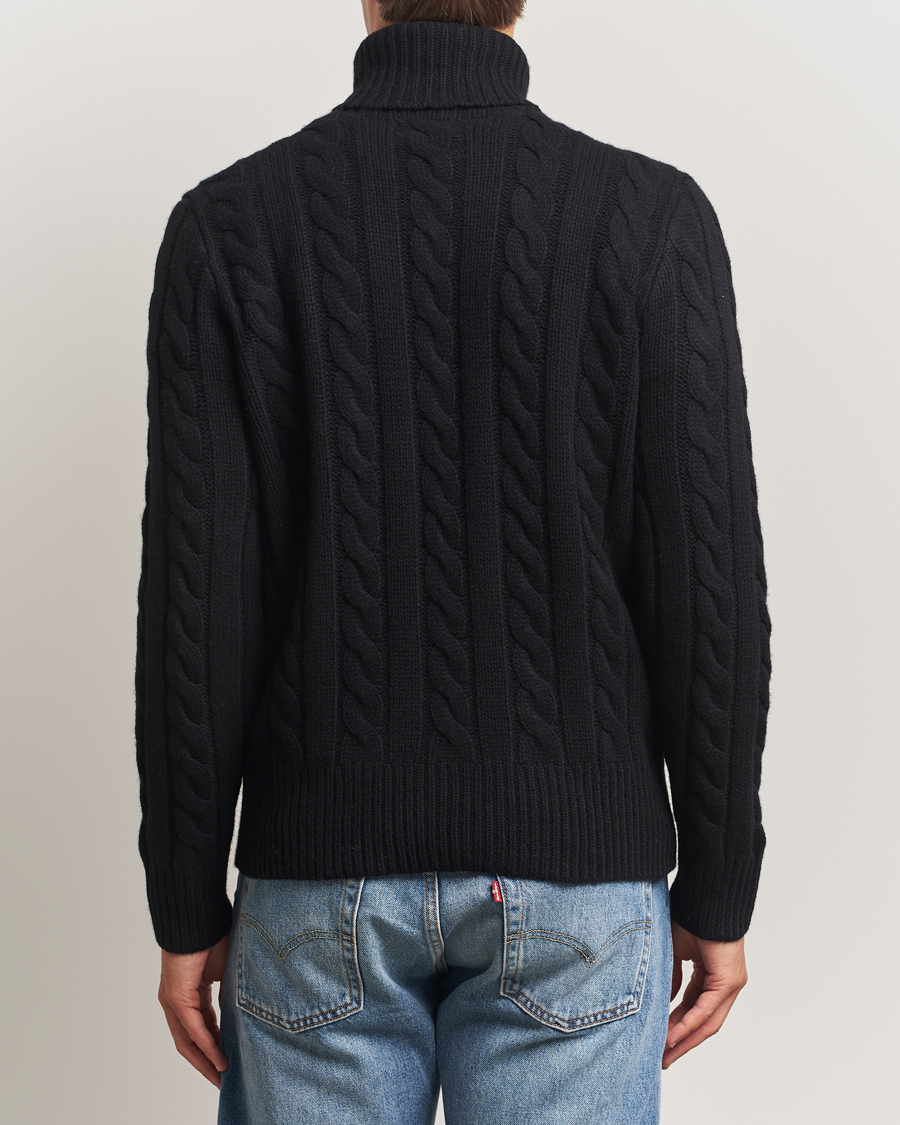 Herre | Gensere | Polo Ralph Lauren | Wool/Cashmere Cable Rollneck Polo Black