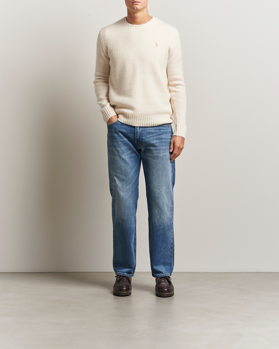Herre | Gensere | Polo Ralph Lauren | Alpaca Crew Neck Sweater Cream Tonal