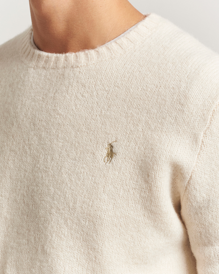 Herre | Gensere | Polo Ralph Lauren | Alpaca Crew Neck Sweater Cream Tonal