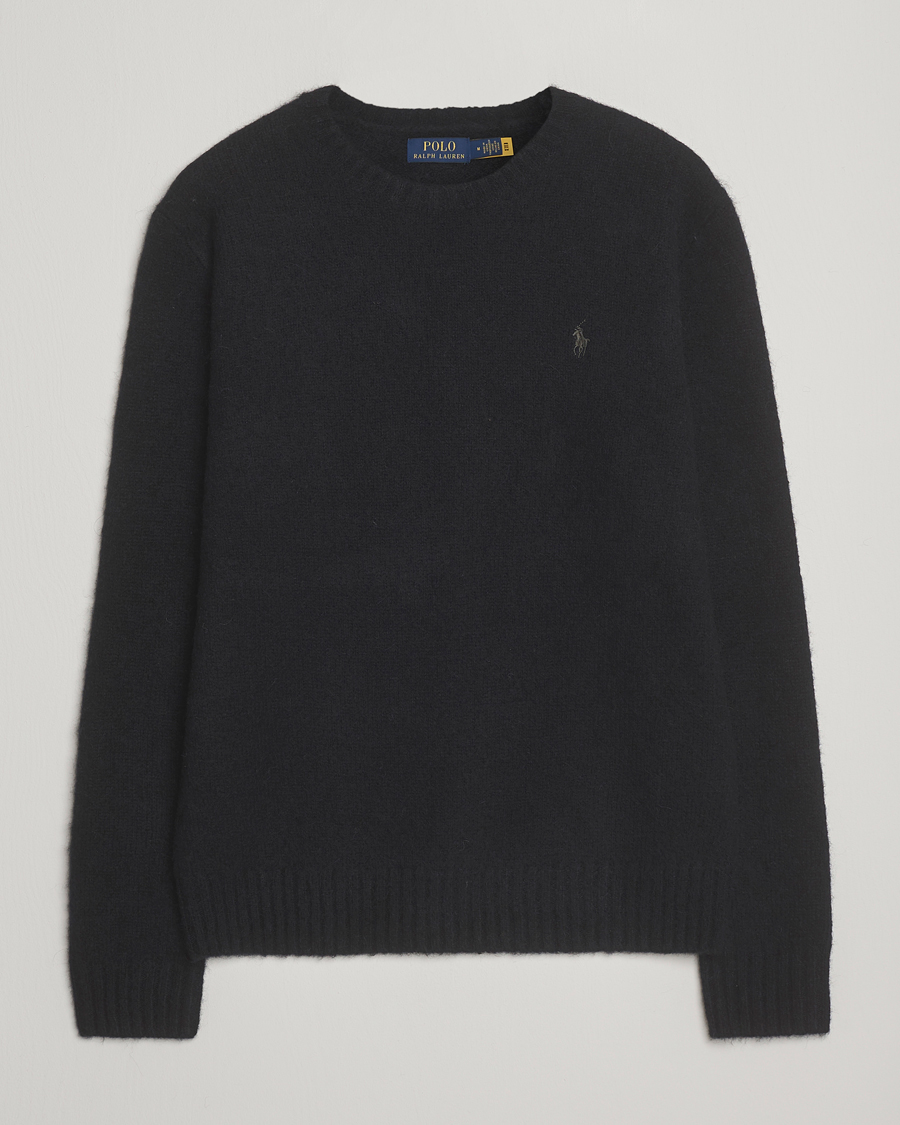 Herre | Gensere | Polo Ralph Lauren | Alpaca Crew Neck Sweater Polo Black Tonal
