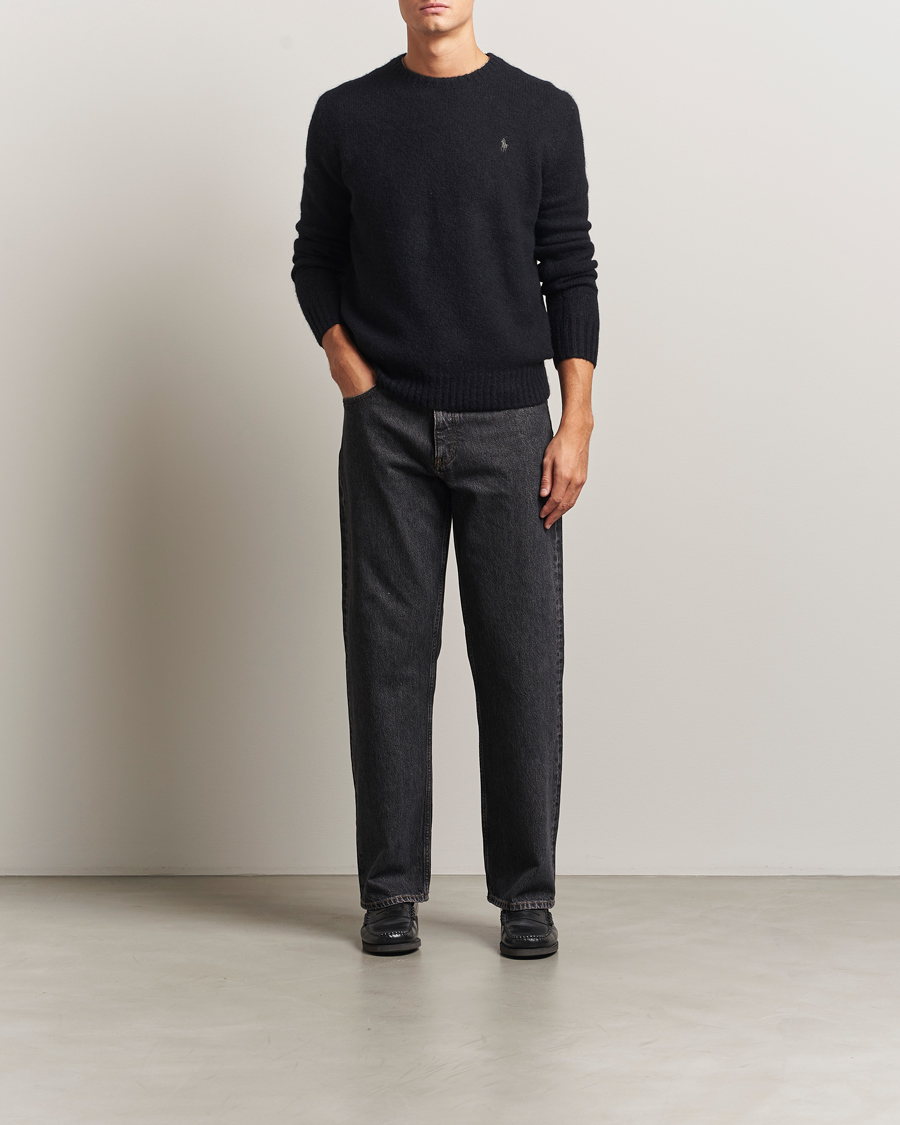 Herre | Gensere | Polo Ralph Lauren | Alpaca Crew Neck Sweater Polo Black Tonal