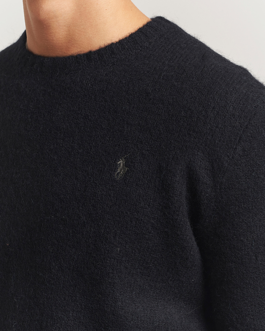Herre | Gensere | Polo Ralph Lauren | Alpaca Crew Neck Sweater Polo Black Tonal