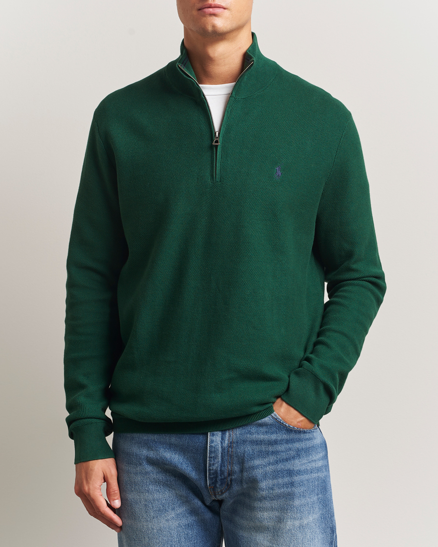 Herre | Gensere | Polo Ralph Lauren | Textured Half Zip Vintage Pine