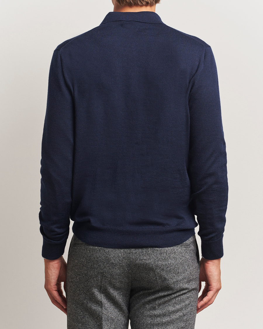 Herre | Gensere | Polo Ralph Lauren | Merino Long Sleeve Polo Hunter Navy