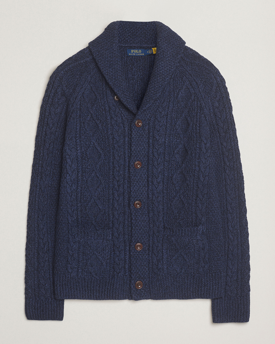 Herre | Gensere | Polo Ralph Lauren | Cotton Shawl Cardigan Navy Heather