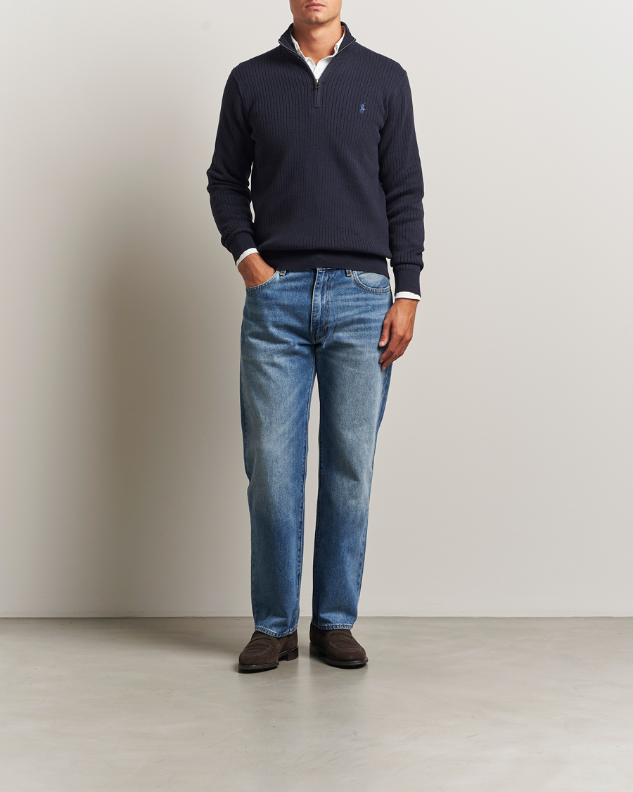 Herre | Gensere | Polo Ralph Lauren | Cotton Half Zip Navy Heather