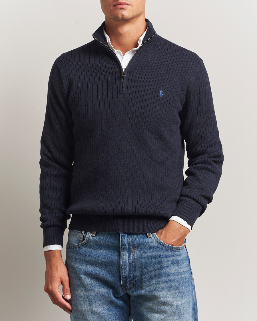 Herre | Gensere | Polo Ralph Lauren | Cotton Half Zip Navy Heather