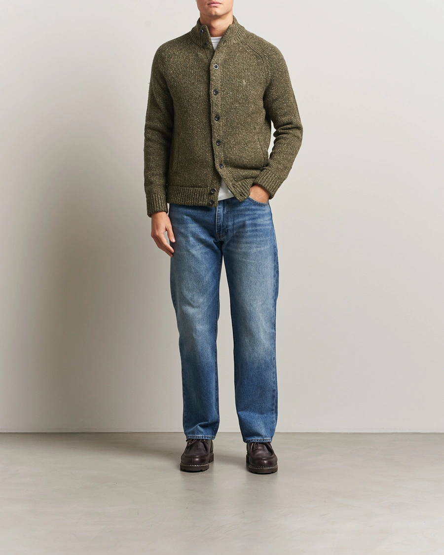 Herre | Gensere | Polo Ralph Lauren | Wool Blend Button Cardigan Olive Marl