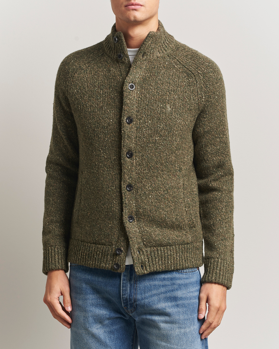 Herre | Gensere | Polo Ralph Lauren | Wool Blend Button Cardigan Olive Marl
