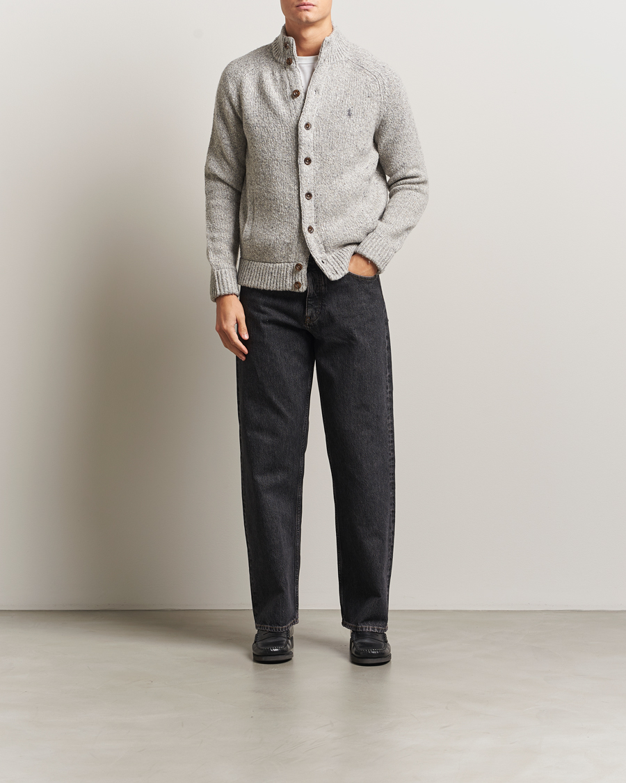 Herre | Gensere | Polo Ralph Lauren | Wool Blend Button Cardigan Grey Marl