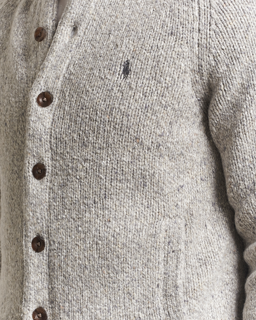 Herre | Gensere | Polo Ralph Lauren | Wool Blend Button Cardigan Grey Marl