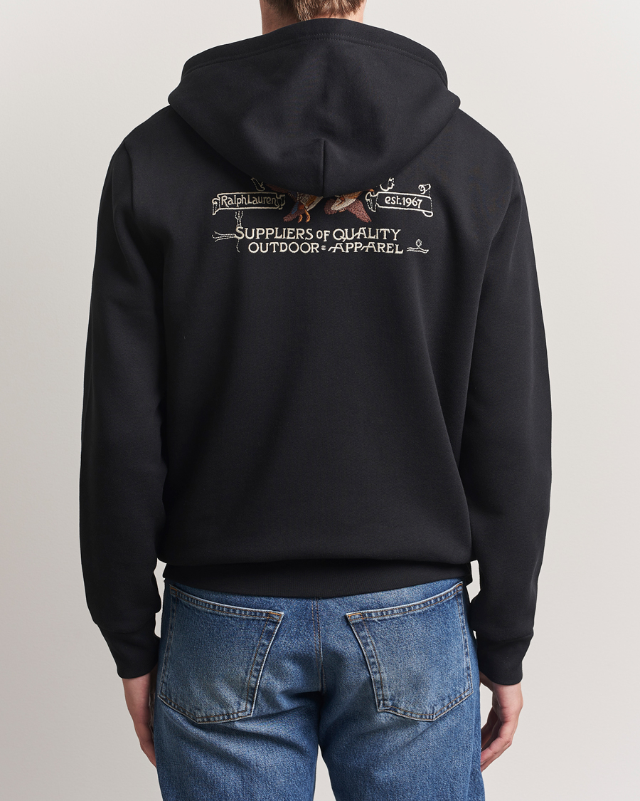 Herre | Gensere | Polo Ralph Lauren | Back Print Full-zip Polo Black