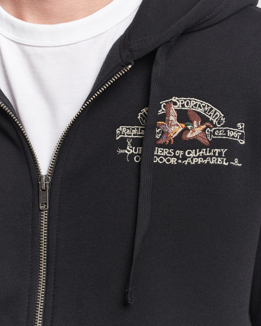 Herre | Gensere | Polo Ralph Lauren | Back Print Full-zip Polo Black