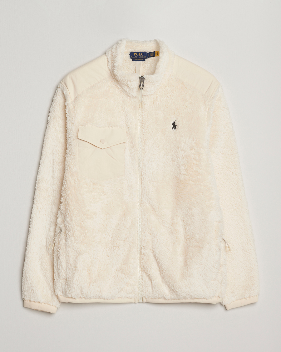 Herre | Gensere | Polo Ralph Lauren | Curly Hi-Pile Full Zip Andover Cream