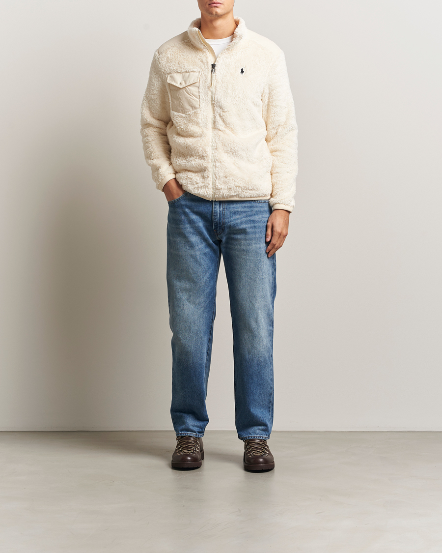 Herre | Gensere | Polo Ralph Lauren | Curly Hi-Pile Full Zip Andover Cream