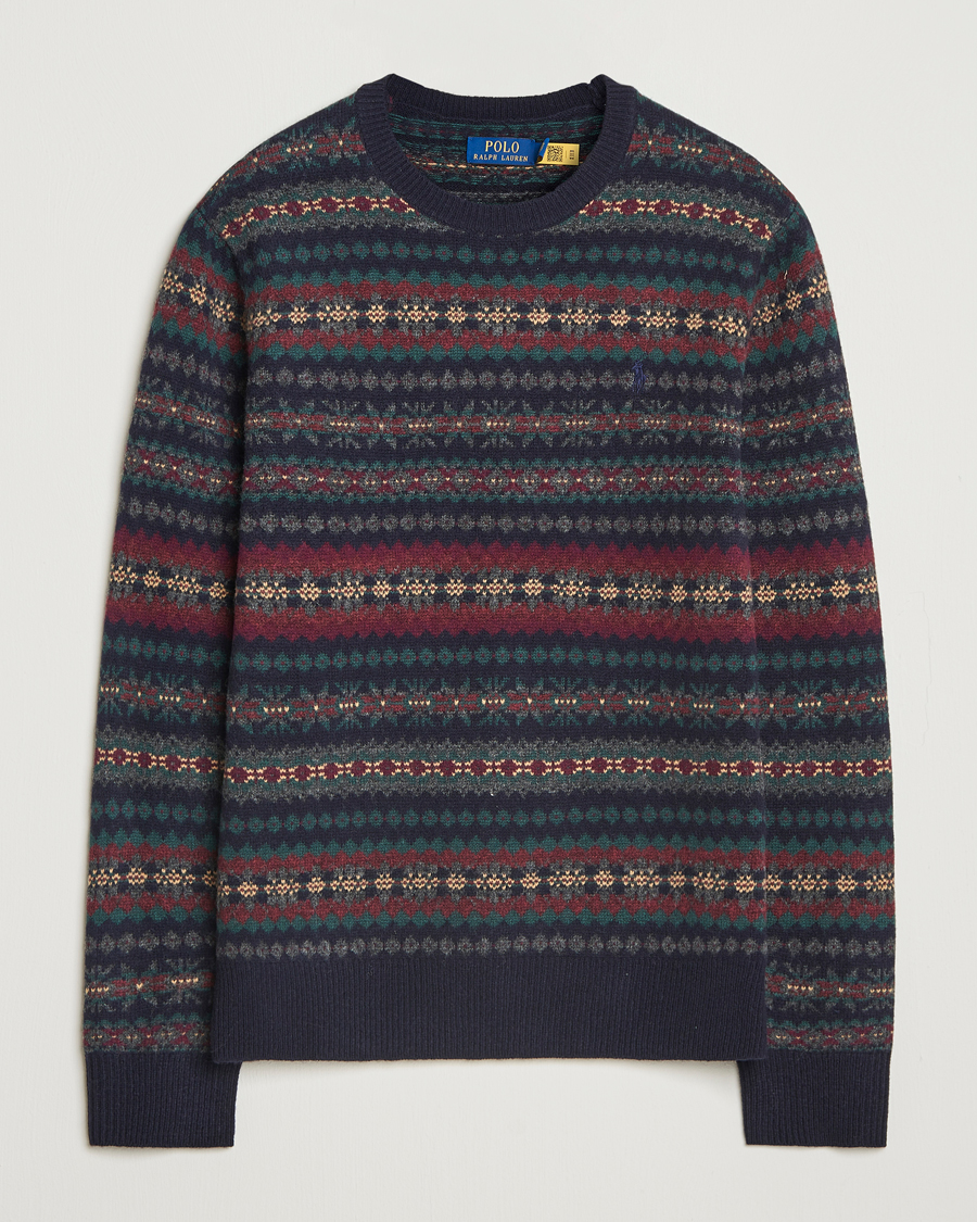 Herre | Gensere | Polo Ralph Lauren | Fairisle Wool Sweater Navy Combo