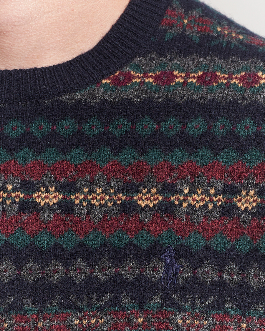 Herre | Gensere | Polo Ralph Lauren | Fairisle Wool Sweater Navy Combo