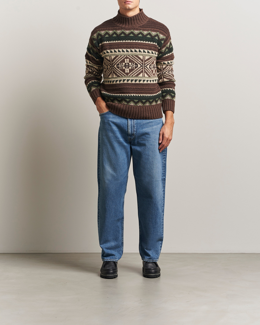 Herre | Gensere | Polo Ralph Lauren | Wool Cotton Blend Sweater Brown Combo