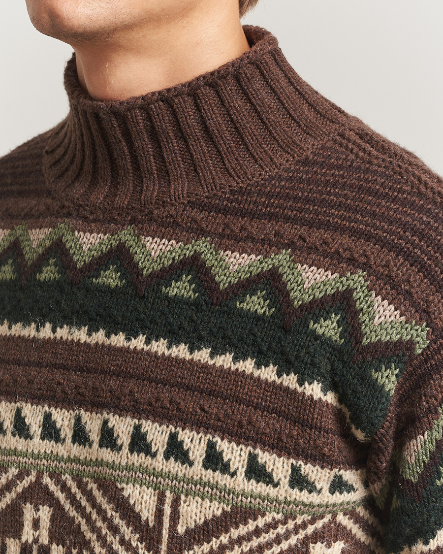 Herre | Gensere | Polo Ralph Lauren | Wool Cotton Blend Sweater Brown Combo